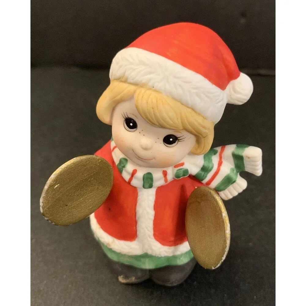 Three Homco Christmas Bisque Children Figures 5106 - Picture 6 of 10